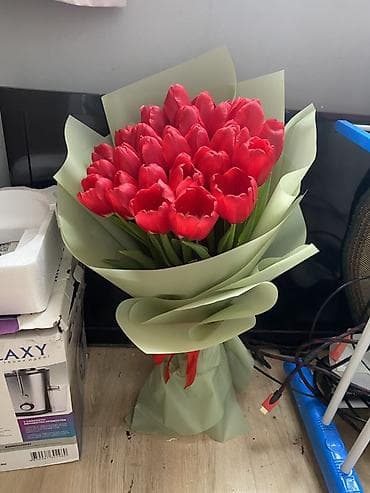 Гирлянды: Букет из красных тюльпанов Срочнооо! - Пышная композиция из — 1