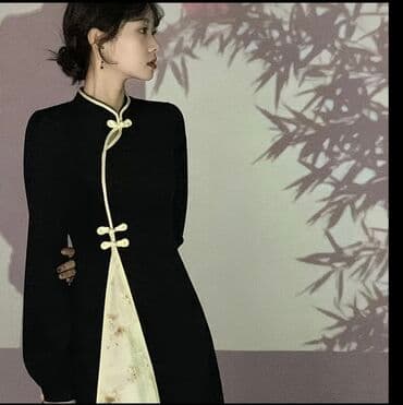 вечерний костюм: Стиль - Платье сочетает традиционные элементы ципао, такие как высокий — 1