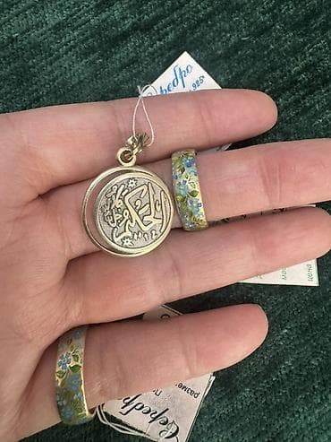 smart air: Набор украшений из серебра 925 пробы с позолотой и горячей эмалью — 2