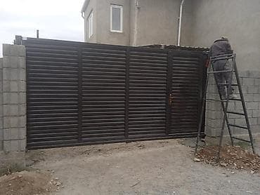 Калитки для ворот: Откатные металлические ворота с калиткой - Тип: откатные (сдвижные) — 1