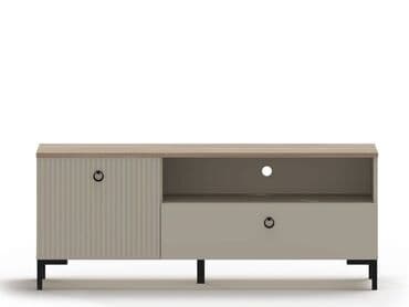 настройка телевизор: Артикул: 00036638 Доменика Тумба RTV1D1S, Глиняный серый/ Дуб — 3