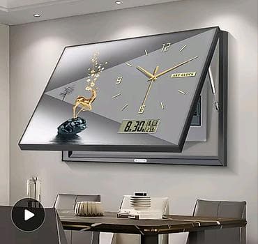 роза ош: Настенные часы-картина «Art Clock» с тайником - Формат: настенная — 1