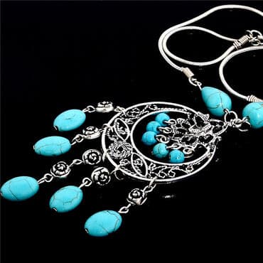 чачы casio: Колье в этническом стиле с натуральными камнями металл - сплав цинка — 4