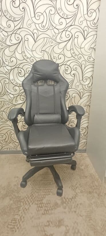 умывальники с тумбой: Игровое кресло, Новый, С колесиками, цвет - Черный, Экокожа — 1