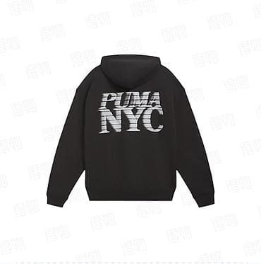 Толстовкалар: Худи на молнии PUMA NYC - Цвет: черный - Дизайн: маленький логотип — 3