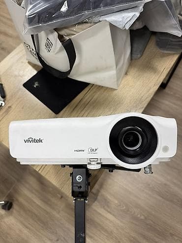 колонки к телевизору: Проектор Vivitek DLP с креплением на потолок (+электро экран для — 1
