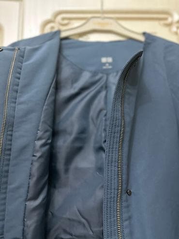 Джинсы: Юникло куртка пальто зимняя без ворота размер XS подойдет на М — 2