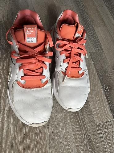 тренды: Кроссовки, 38.5, Puma, Б/у, цвет - Белый, Платная доставка — 4