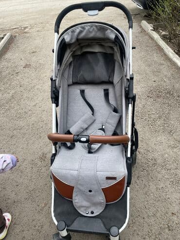коляска prego: Коляска, цвет - Серебристый, Б/у — 4