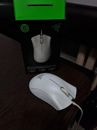 Игровая мышь Razer DeathAdder Essential White Edition (проводная) - at lalafo.kg Игровая мышь Razer DeathAdder Essential White Edition (проводная) -