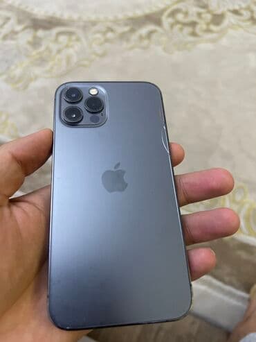 IPhone 12 Pro, Б/у, 128 ГБ, Графит, Защитное стекло, 73 %