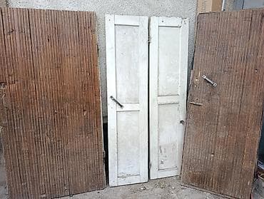 Деревянные двери (набор) - Количество: 4 полотна — две окрашенные