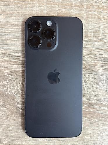 mac buk: IPhone 15 Pro Max, Б/у, 256 ГБ, Black Titanium, Зарядное устройство, Защитное стекло, Чехол, 87 % — 1