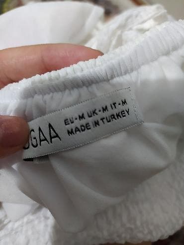 Повседневное платье, Турция, Лето, Длинная модель, Креп, Крестьянка, M — 3