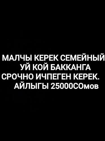 3 микрорайоне: СРОЧНО СРОЧНО МАЛЧЫ КЕРЕК СЕМЕЙНЫЙ УЙ КОЙ БАККАНГА ИЧПЕГЕН — 1