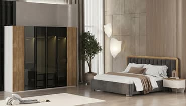 шкаф 3 дверные: Спальня Сиенна 6 Шкаф распашной для спальни, современный, с фасадами — 1