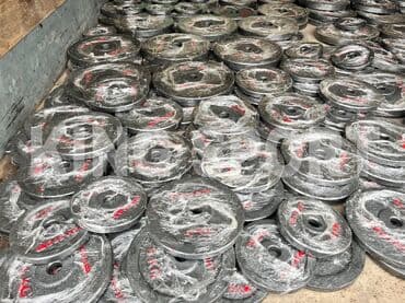 гантели для начинающих девушек: Диск для штанги GM Sport весом 15 кг, предназначенный для силовых — 4