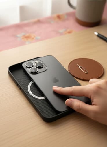 скупка компьютерных комплектующих: IPhone 13 Pro, Б/у, 128 ГБ, Matte Space Gray, Чехол — 2