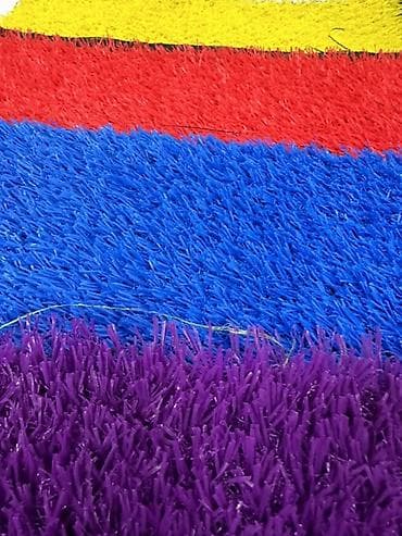 футболный газон: Искусственный газон .Газон . (ковровое покрытие) ярких цветов — 1