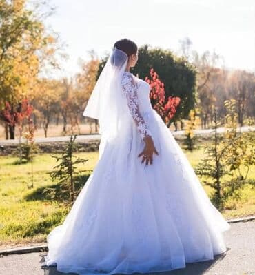 аренда свадебного платья бишкек: Үлпөт көйнөгү, түсү - Айвори — 5