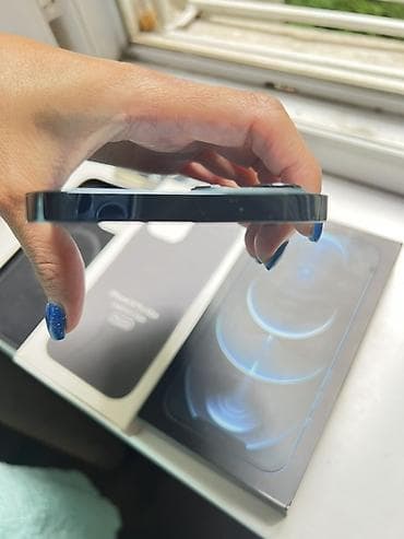 iphone 12 mini: IPhone 12 Pro Max, Б/у, 256 ГБ, Pacific Blue, Коробка, 77 % — 5