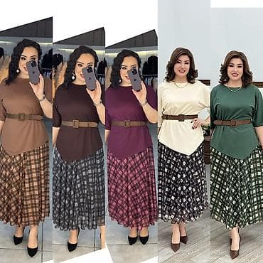 Юбки: Костюм с юбкой, Модель юбки: Прямая, Миди, Пиджак, XL, M, L — 5