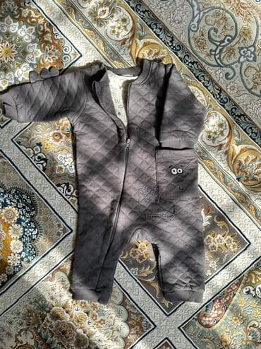 детский зимний комбез для новорождённых: Детский комбинезон+слип для малыша - Цвет: графитовый/тёмно‑серый - — 1