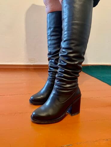 фирменный сапоги: Сапоги, 37, LION, Б/у, цвет - Черный, Платная доставка, Самовывоз — 5