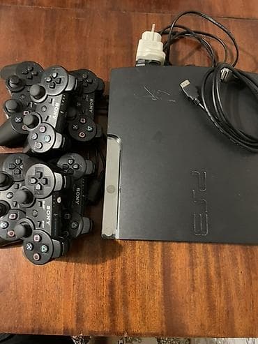 Видеоигры и приставки: Игровая приставка Sony PlayStation 3 (PS3 Slim) с комплектом — 1