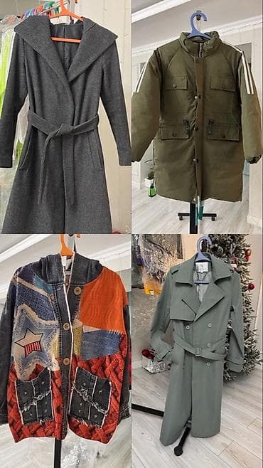 Сырт кийим: Верхняя одежда — подборка моделей 1) Женское пальто-халат, серое: - — 1