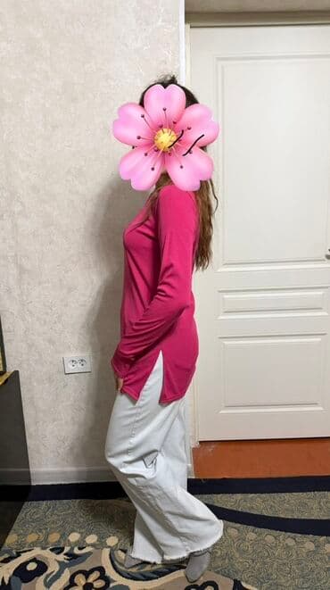 туник для беременных турецкий: Лонгслив, цвет - Фуксия, S — 1