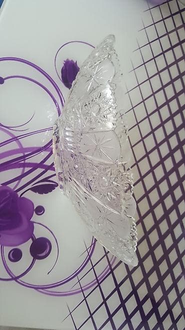 токмок кун чыгыш: Хрустальная салатница/ваза для фруктов - Материал: прозрачный — 1