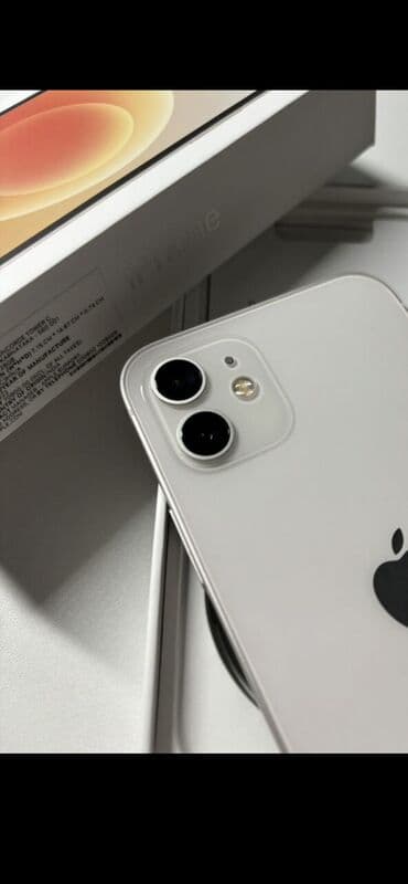 бу телефоны в бишкеке айфон: IPhone 12, Б/у, 128 ГБ, Белый, Чехол, Кабель, Коробка, 71 % — 6