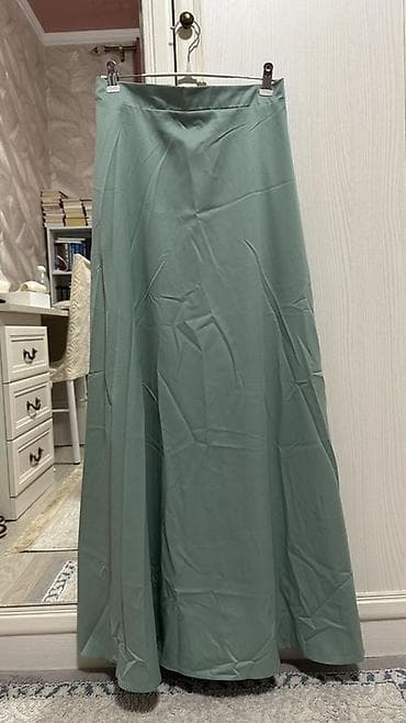 джинсовые юбки: Юбка, Модель юбки: Плиссе, Макси, Шифон — 3