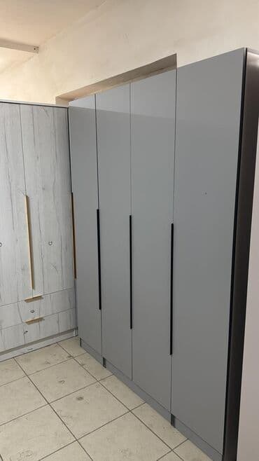 шифонеры токмок: Шкаф для одежды, Новый, Прямой, ЛДСП — 3