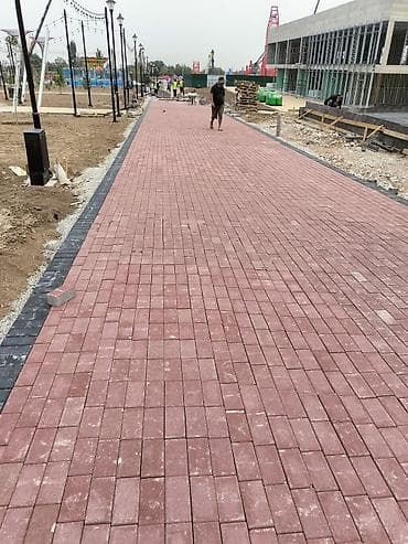 Благоустройство и каменные работы «под ключ» - Укладка тротуарной at lalafo.kg Благоустройство и каменные работы «под ключ» - Укладка тротуарной