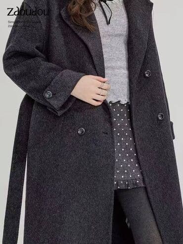 срочно в связи с переездом: Пальто, Пончо, Осень-весна, Искусственный мех, Короткая модель, С поясом — 10