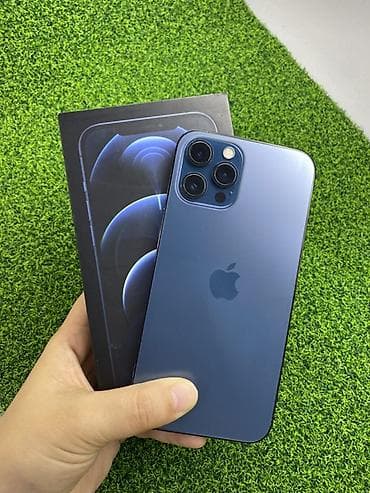 ayfon 14 pro max: IPhone 12 Pro Max, 256 ГБ, Pacific Blue, Коробка, 81 % — 1