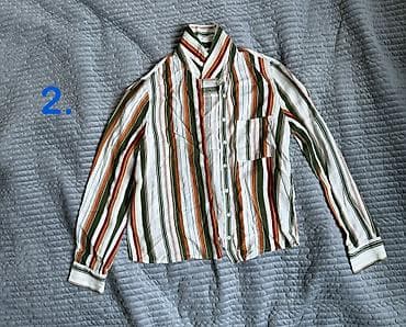 second hand: 1. Джинсы по 500с. 2. Рубашка и брюки по 700с. 3. Бежевый костюм — 7