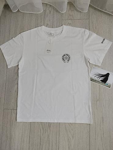 Мужская одежда: Футболка Chrome Hearts, белая. - Материал: плотный хлопок (этикетка — 1