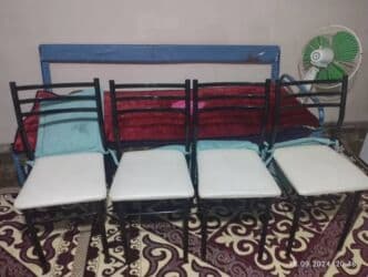 стулья для зала бу: Стул для кухни, Б/у, Железо, цвет - Белый — 2