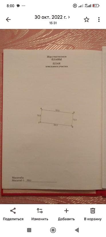 бишкее: 45 соток, Для строительства, Красная книга — 4