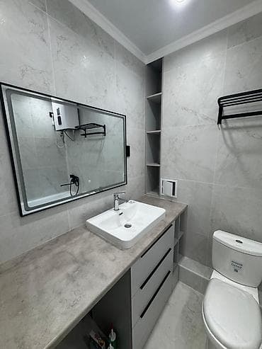 flat osh: 1 комната, 45 м², 106 серия, 3 этаж, Дизайнерский ремонт — 7