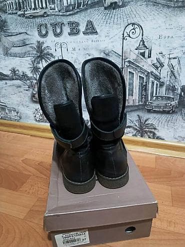 Женская обувь: Продам сапоги из натуральной замши, с натуральным мехом, 37 размер — 2
