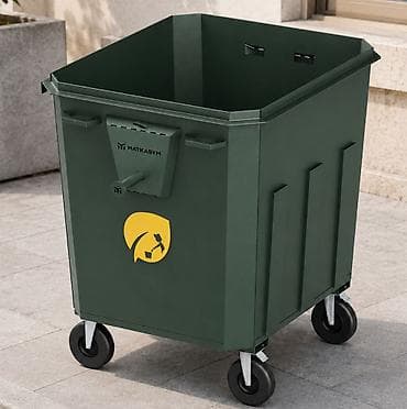 Дом и сад: Артикул: MKS-UT-027 Название: Мусорный контейнер зелёный на колёсах — 4