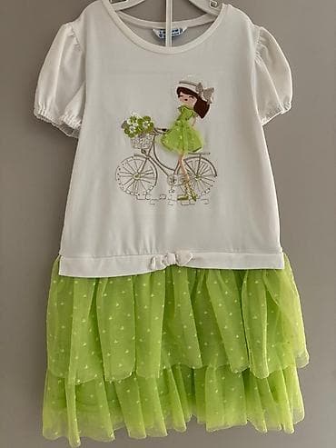 костюм клоуна на прокат: Детское платье, цвет - Белый, Б/у — 1