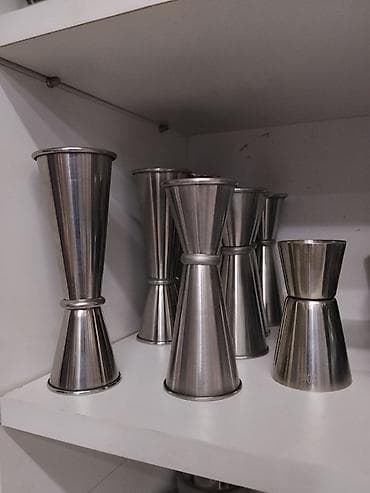 Набор барных джиггеров из нержавеющей стали - Двусторонние мерные