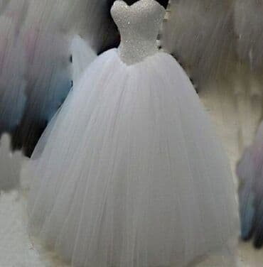 пышное фатиновое свадебное платье: Свадебное платье, S, Без кольца, С корсетом, Б/у — 2