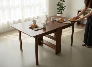 кух оборудование: Стол трансформер Для зала, Стол-книжка, цвет - Коричневый — 4