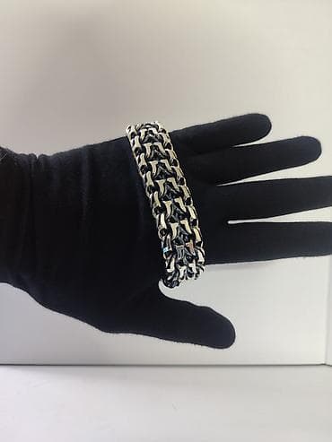 мужская серебро: Брутальный мужской Браслет Ручные плетения Цепи и Браслеты в Наличии — 6